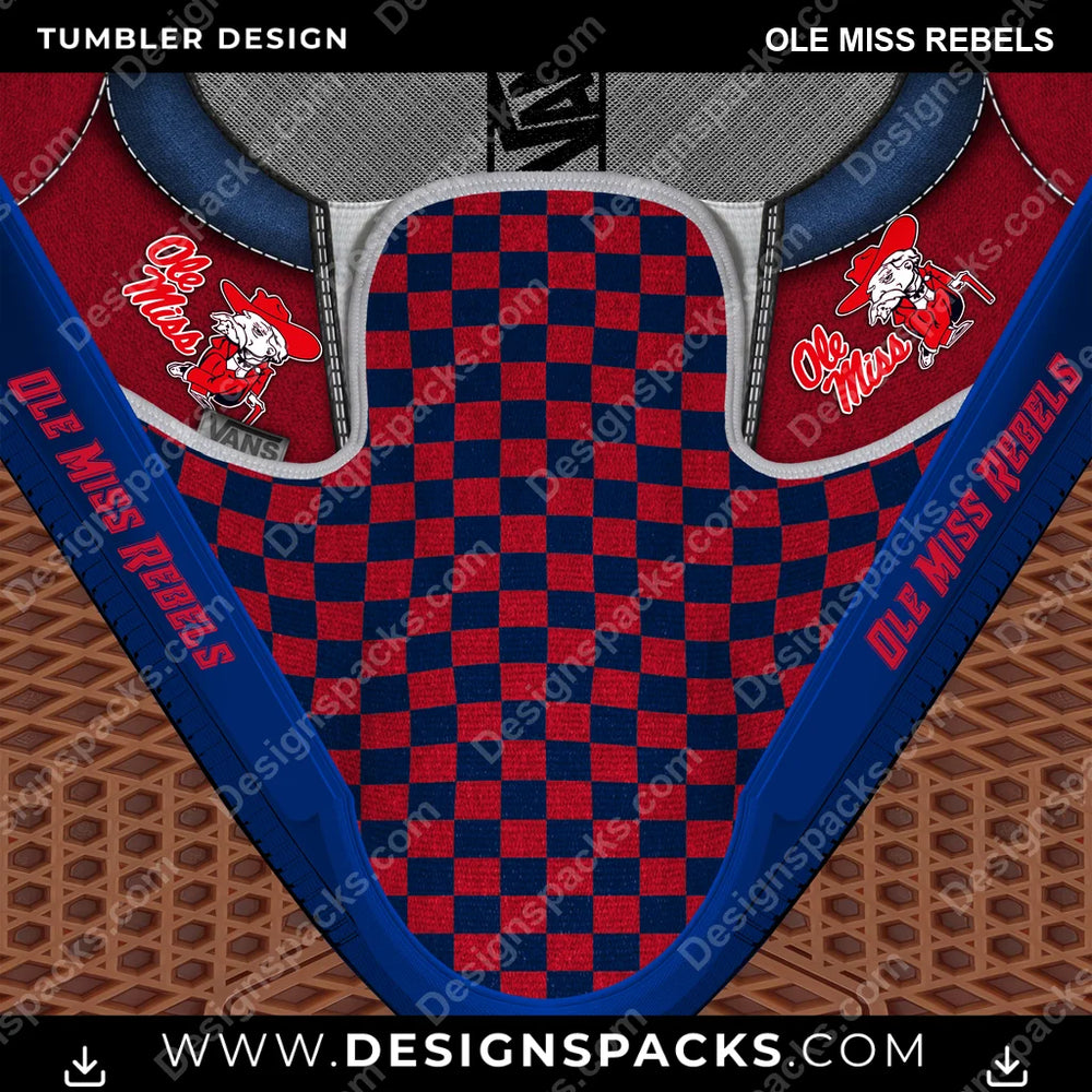 College Sport Vans Classic Ole Miss Rebels NCAA College Sport Tumbler Digital Wrap Design Download