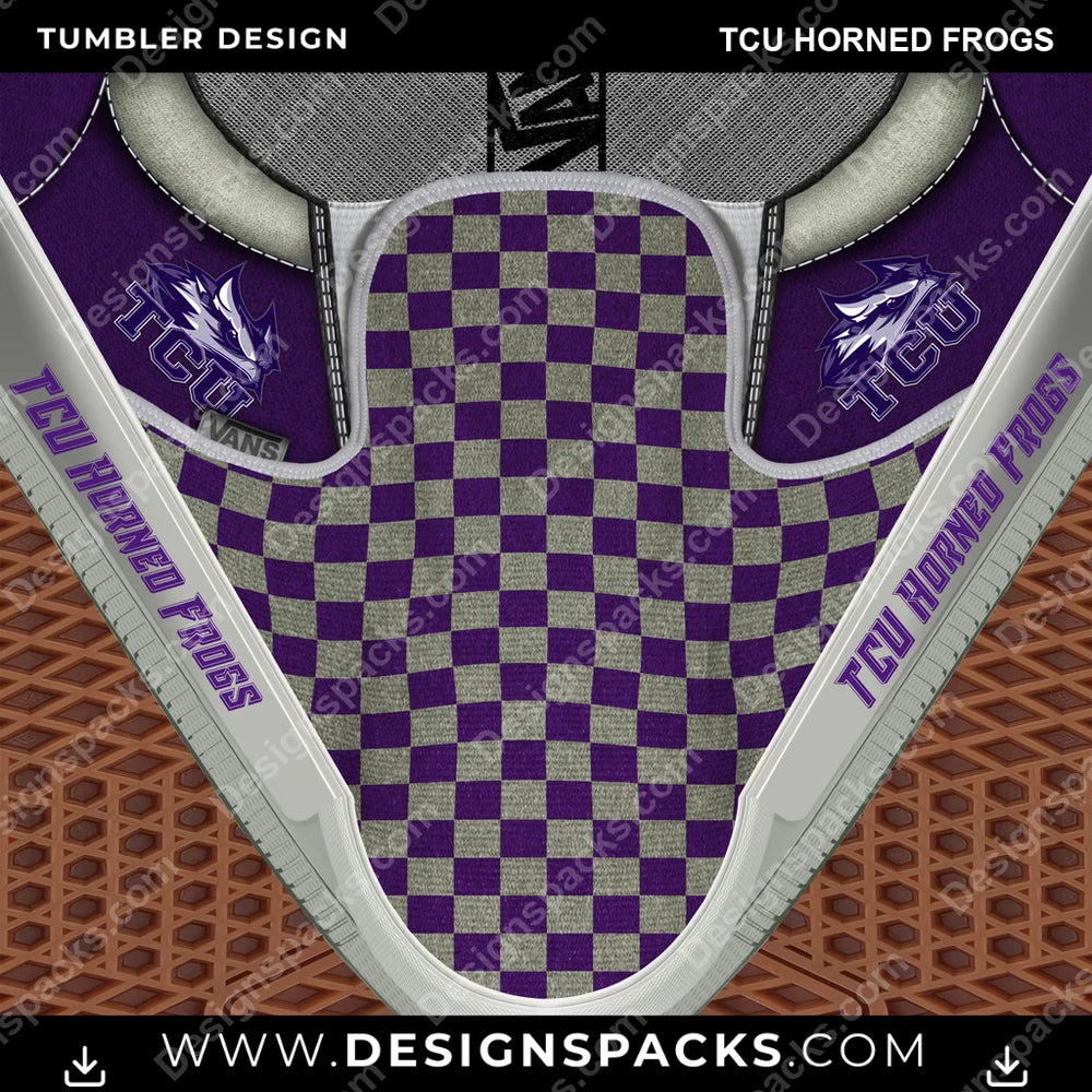 College Sport Vans Classic TCU Horned Frogs NCAA College Sport Tumbler Digital Wrap Design Download