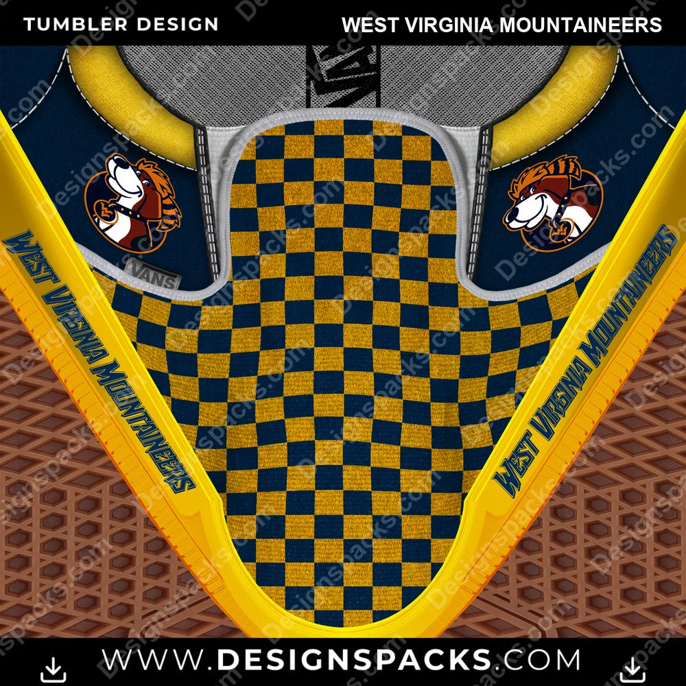 College Sport Vans Classic West Virginia Mountaineers NCAA College Sport Tumbler Digital Wrap Design Download