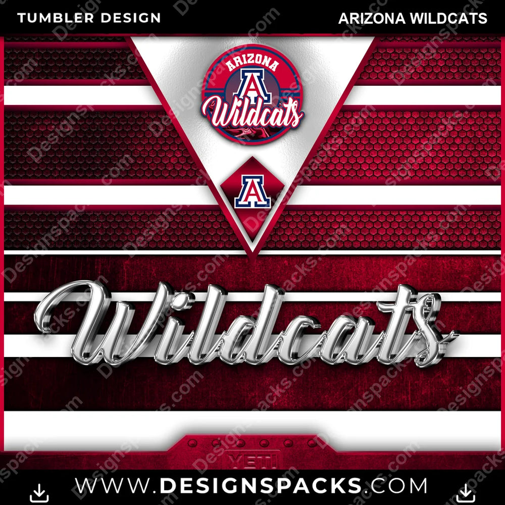 College Sport YETI Arizona Wildcats NCAA College Sport Tumbler Digital Wrap Design Download