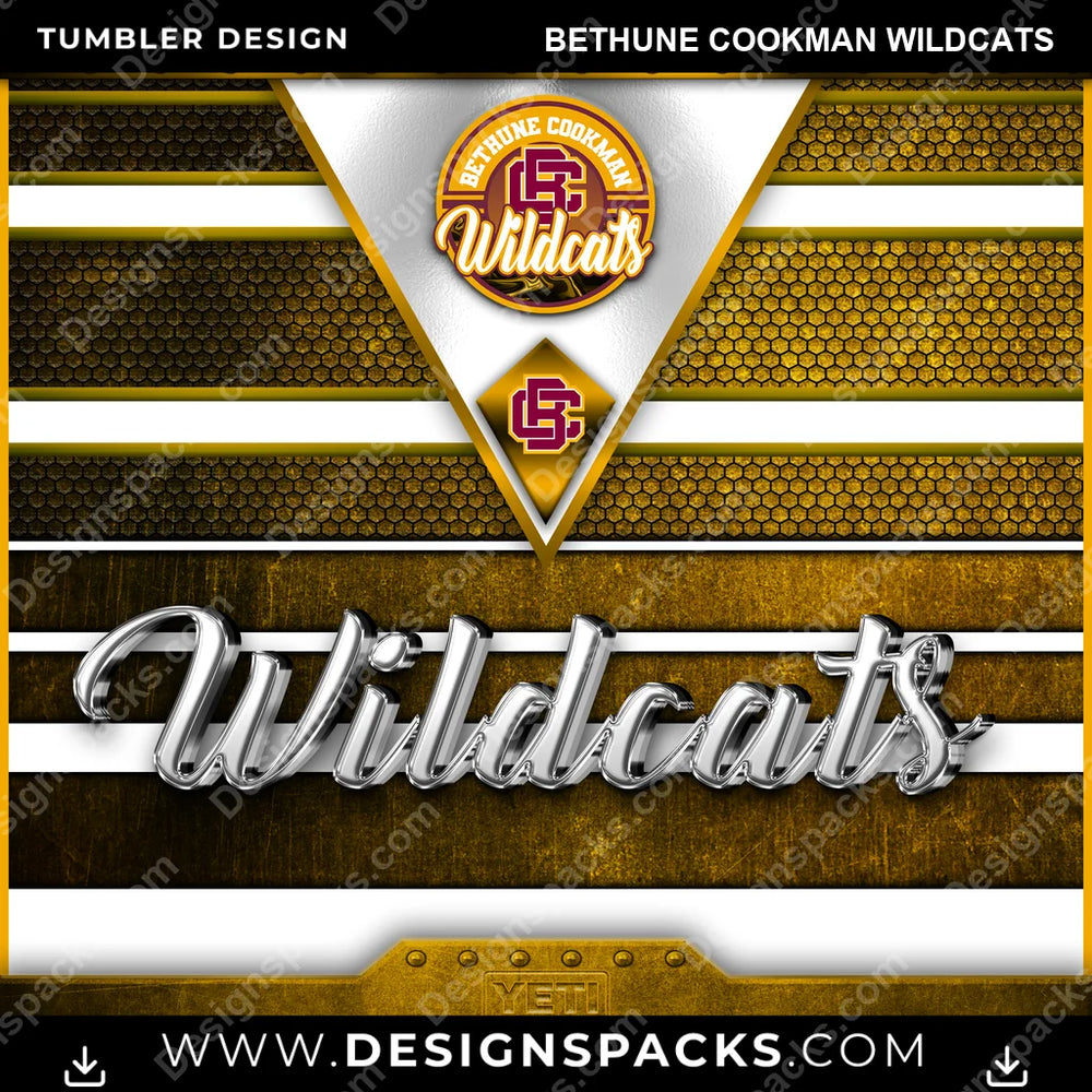 College Sport YETI Bethune Cookman Wildcats NCAA College Sport Tumbler Digital Wrap Design Download
