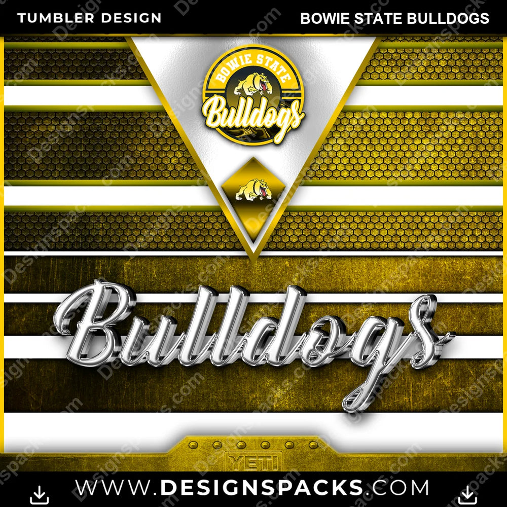 College Sport YETI Bowie State Bulldogs NCAA College Sport Tumbler Digital Wrap Design Download