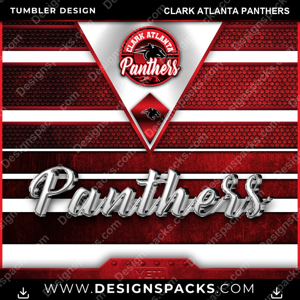 College Sport YETI Clark Atlanta Panthers NCAA College Sport Tumbler Digital Wrap Design Download