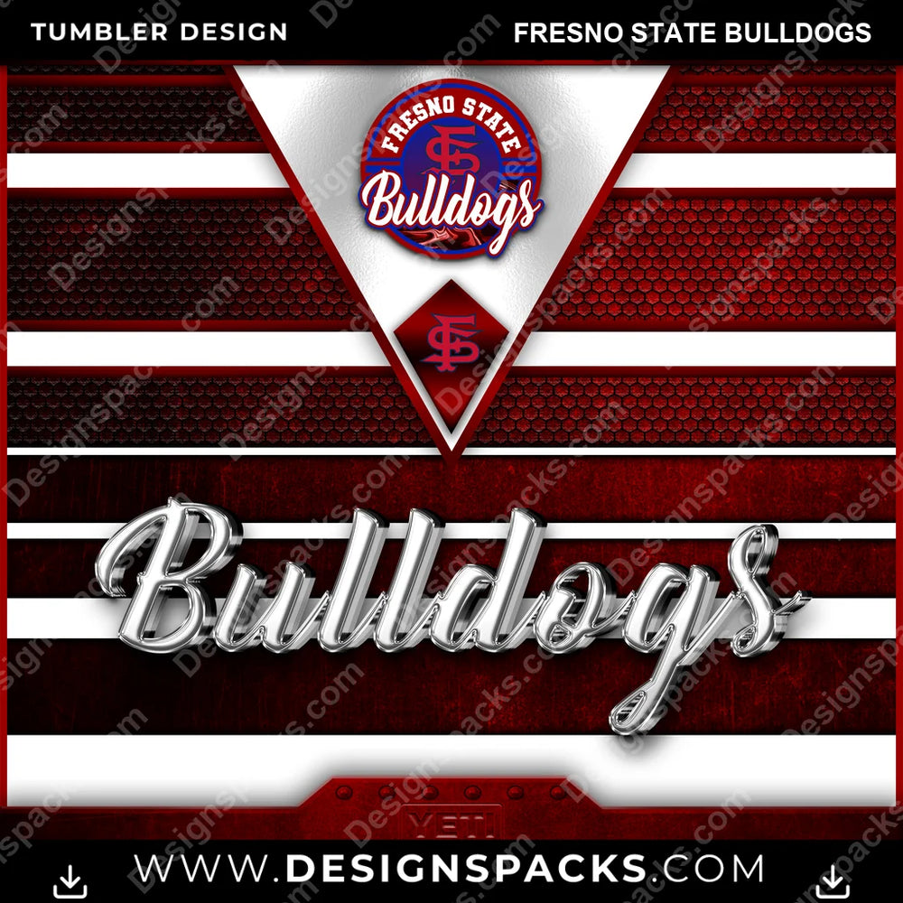 College Sport YETI Fresno State Bulldogs NCAA College Sport Tumbler Digital Wrap Design Download