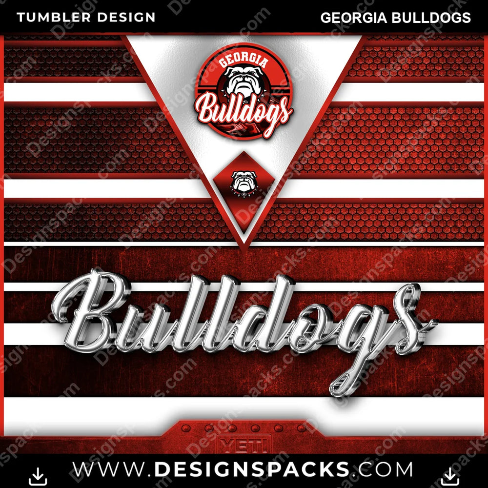College Sport YETI Georgia Bulldogs NCAA College Sport Tumbler Digital Wrap Design Download