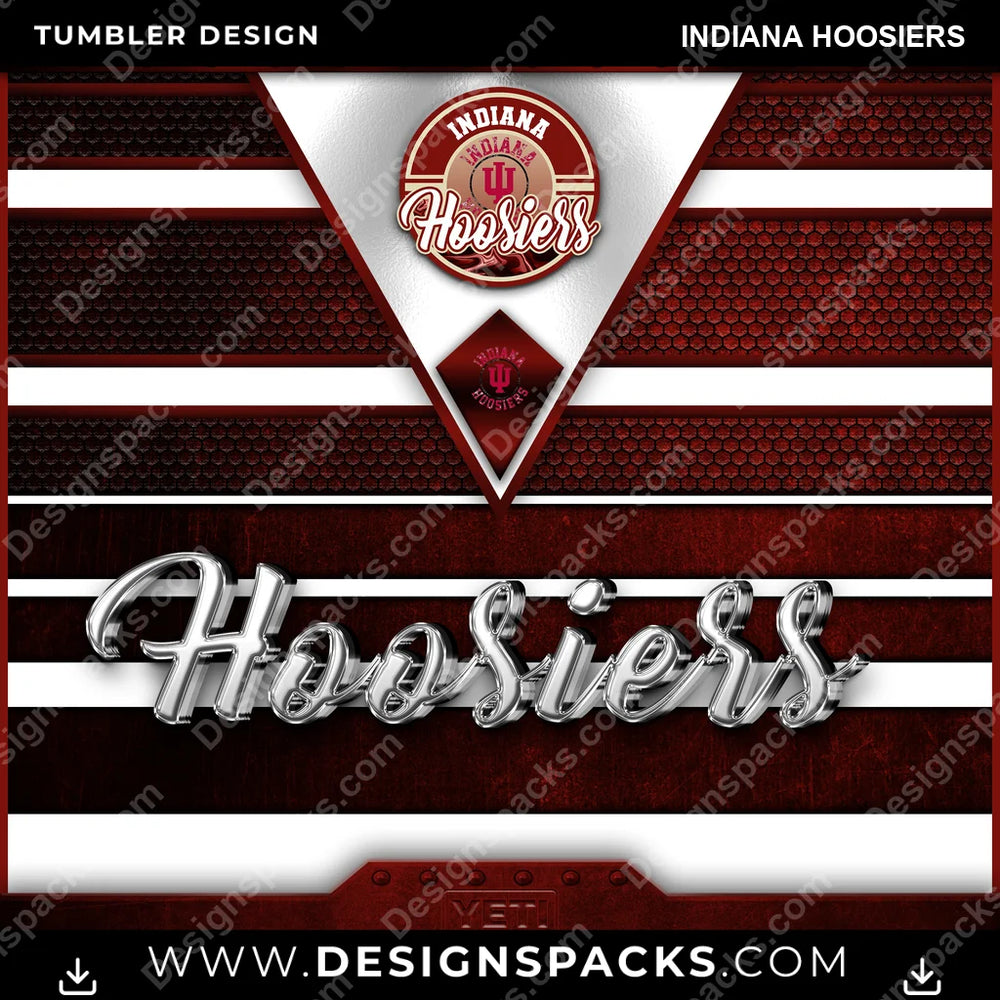 College Sport YETI Indiana Hoosiers NCAA College Sport Tumbler Digital Wrap Design Download