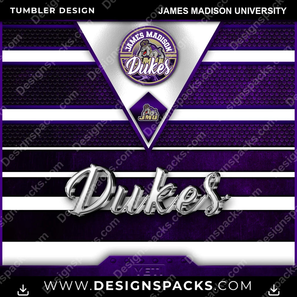 College Sport YETI James Madison University NCAA College Sport Tumbler Digital Wrap Design Download