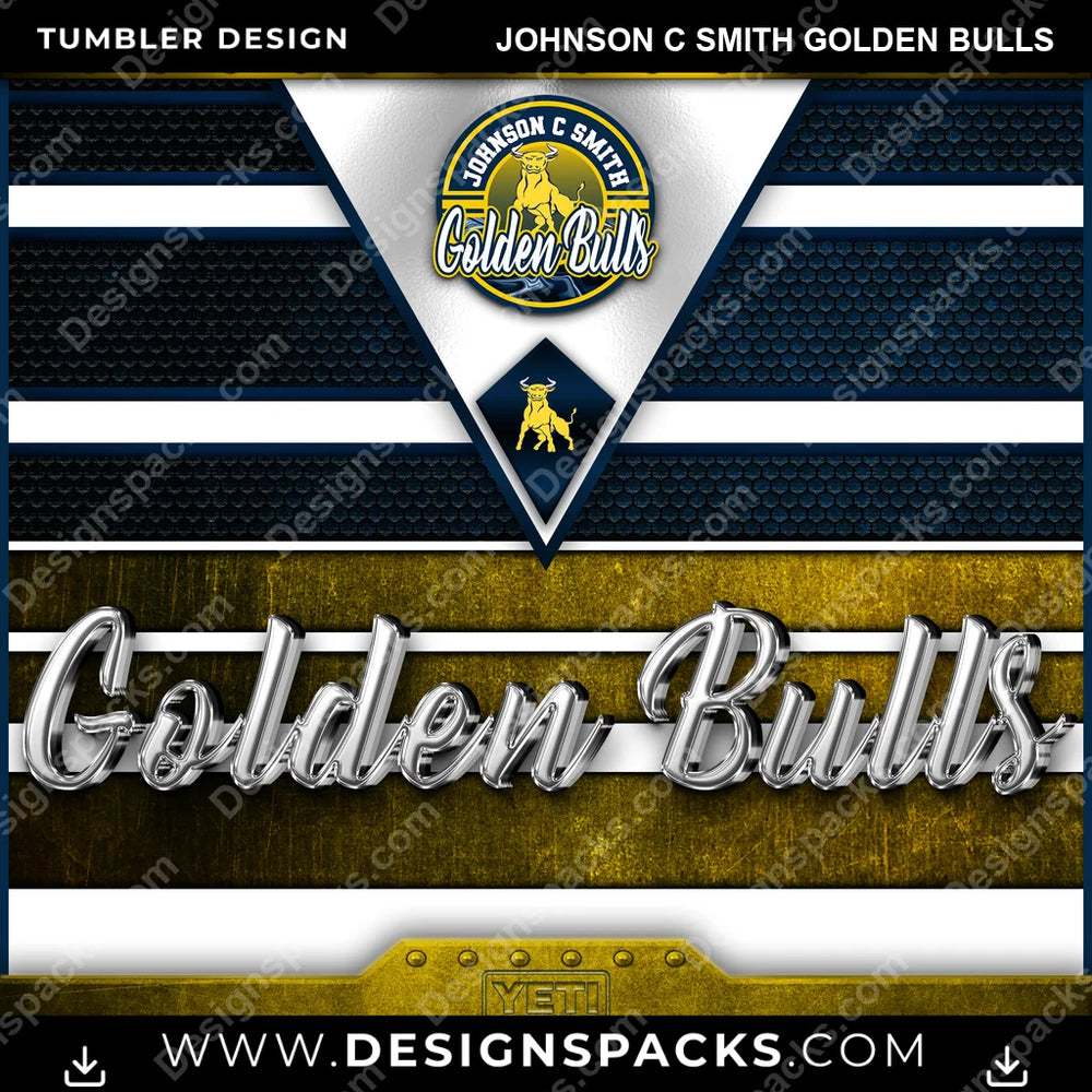 College Sport YETI Johnson C Smith Golden Bulls NCAA College Sport Tumbler Digital Wrap Design Download