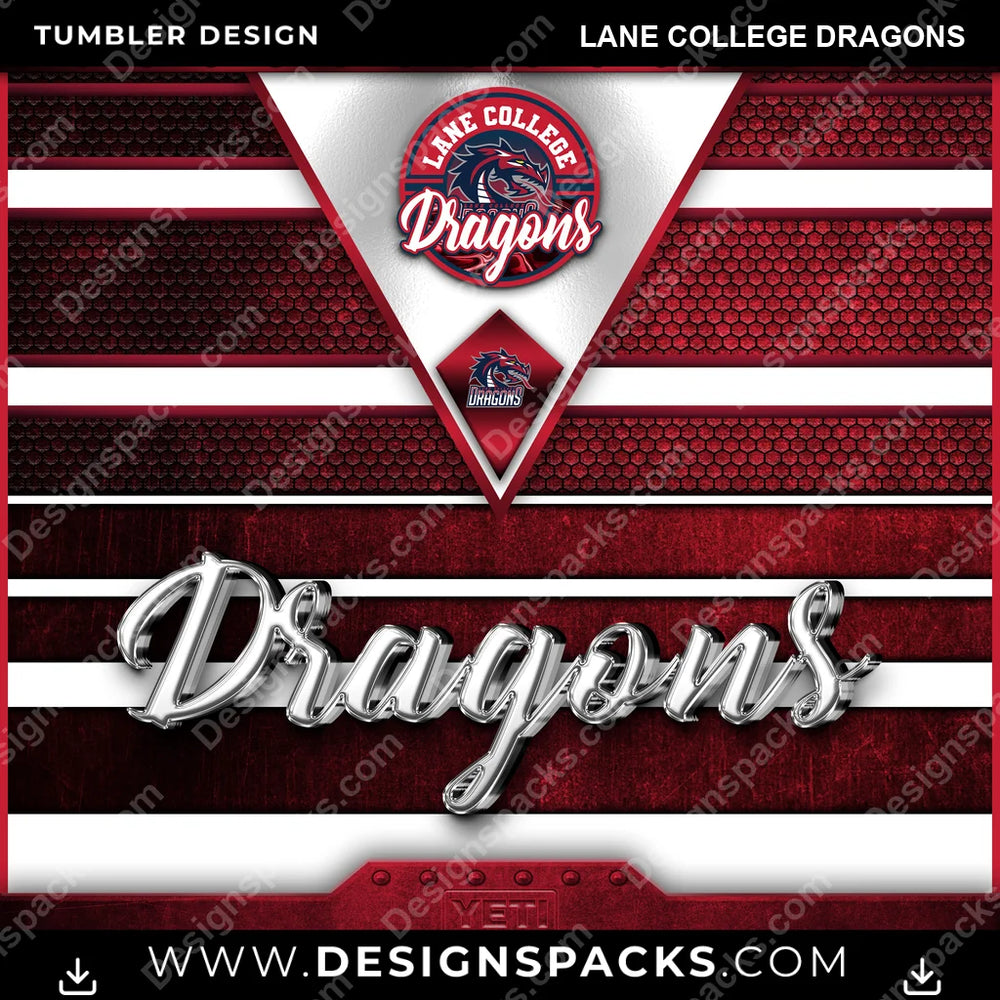 College Sport YETI Lane College Dragons NCAA College Sport Tumbler Digital Wrap Design Download