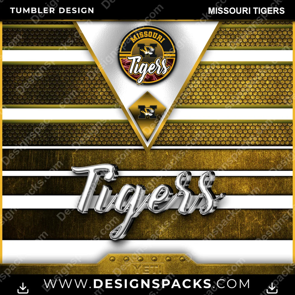 College Sport YETI Missouri Tigers NCAA College Sport Tumbler Digital Wrap Design Download