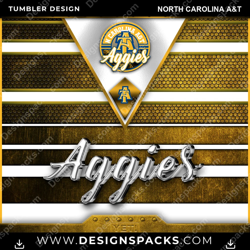 College Sport YETI North Carolina A&T NCAA College Sport Tumbler Digital Wrap Design Download