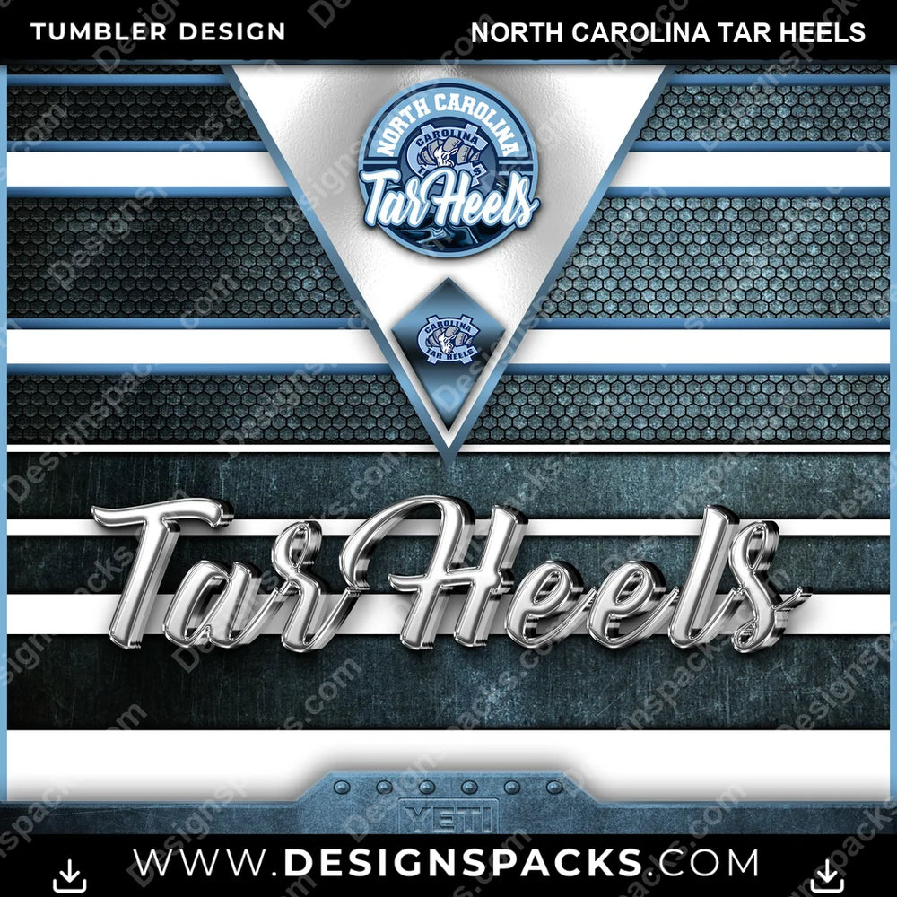 College Sport YETI North Carolina Tar Heels NCAA College Sport Tumbler Digital Wrap Design Download