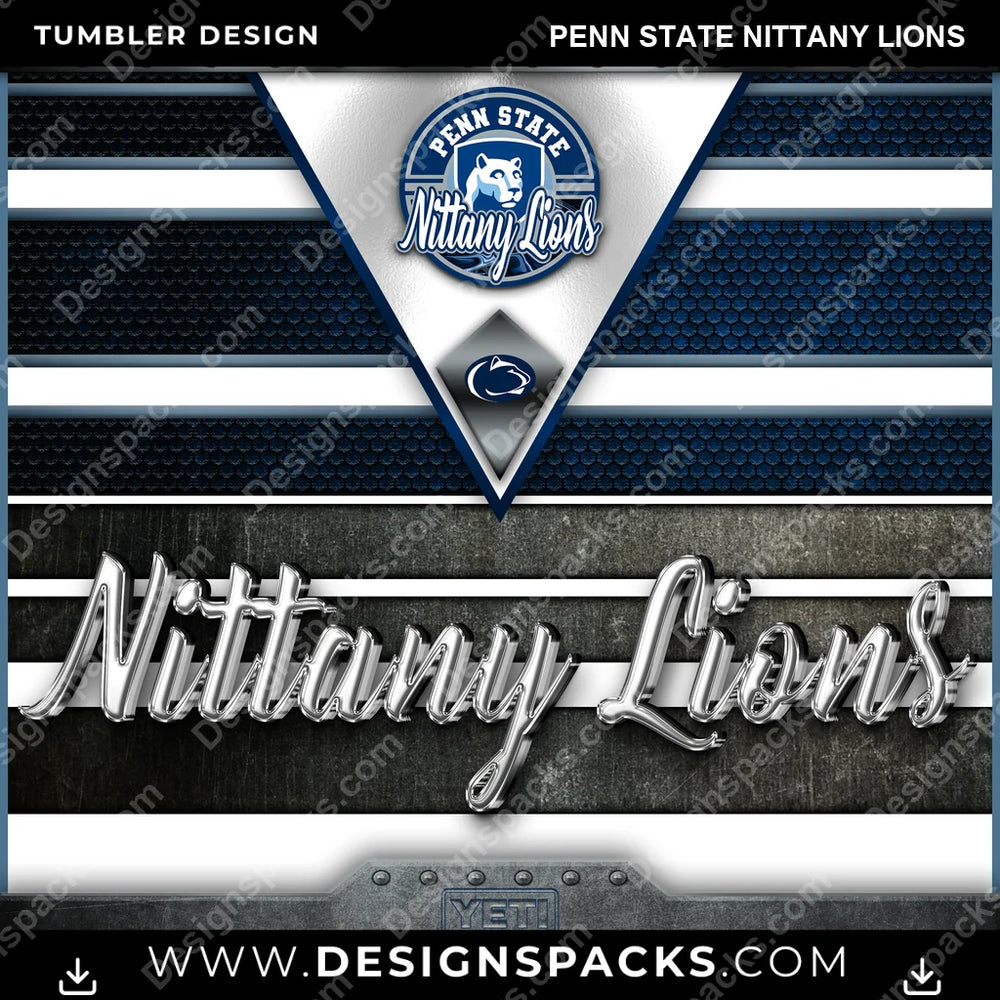 College Sport YETI Penn State Nittany Lions NCAA College Sport Tumbler Digital Wrap Design Download