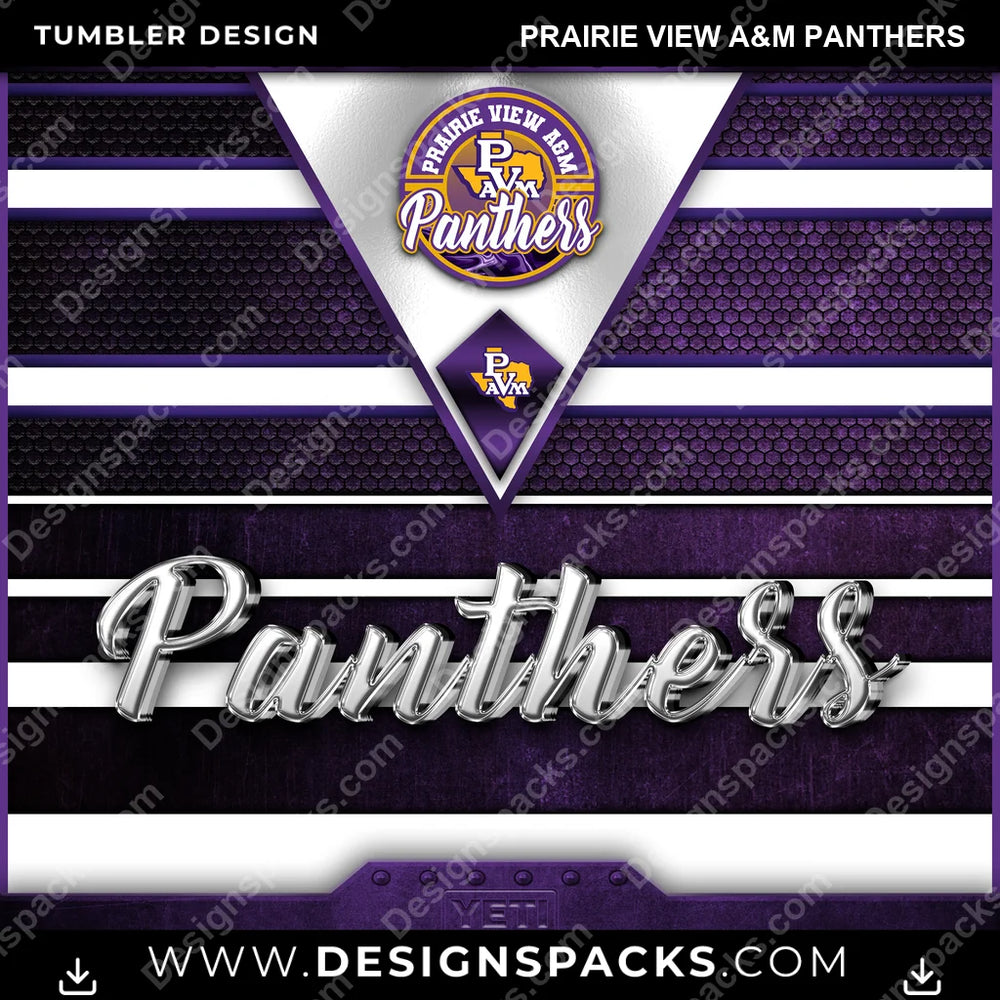 College Sport YETI Prairie View A&M Panthers NCAA College Sport Tumbler Digital Wrap Design Download