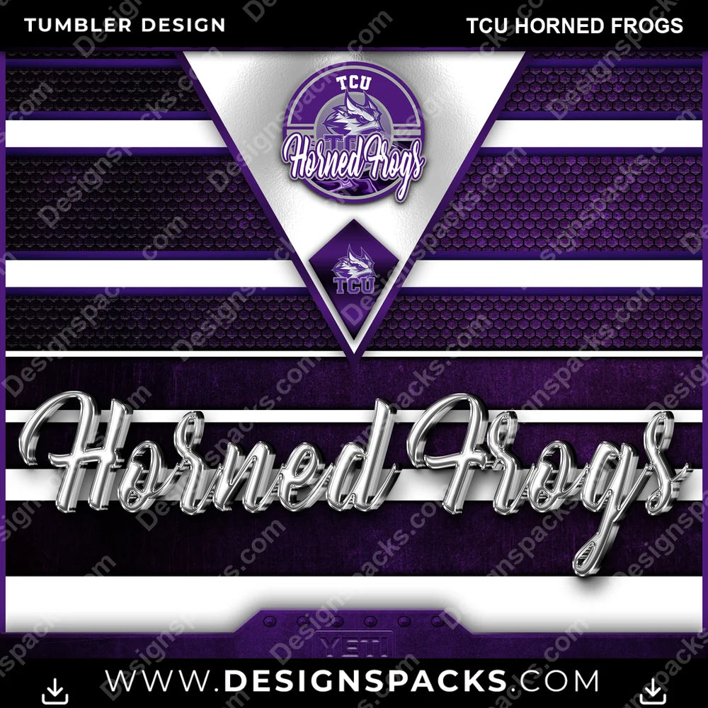 College Sport YETI TCU Horned Frogs NCAA College Sport Tumbler Digital Wrap Design Download