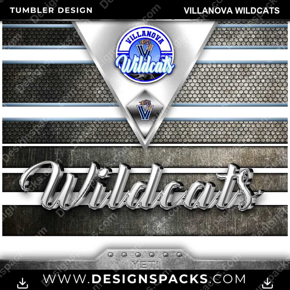 College Sport YETI Villanova Wildcats NCAA College Sport Tumbler Digital Wrap Design Download