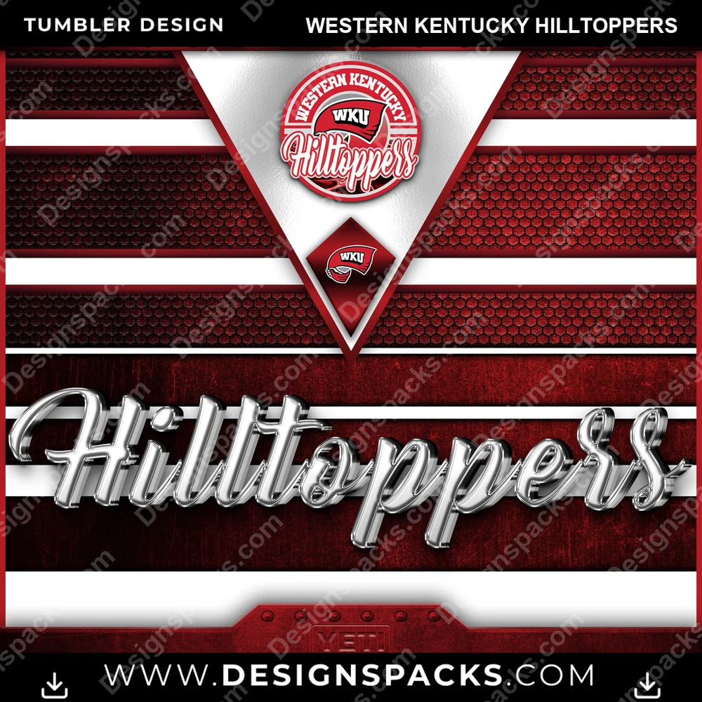 College Sport YETI Western Kentucky Hilltoppers NCAA College Sport Tumbler Digital Wrap Design Download