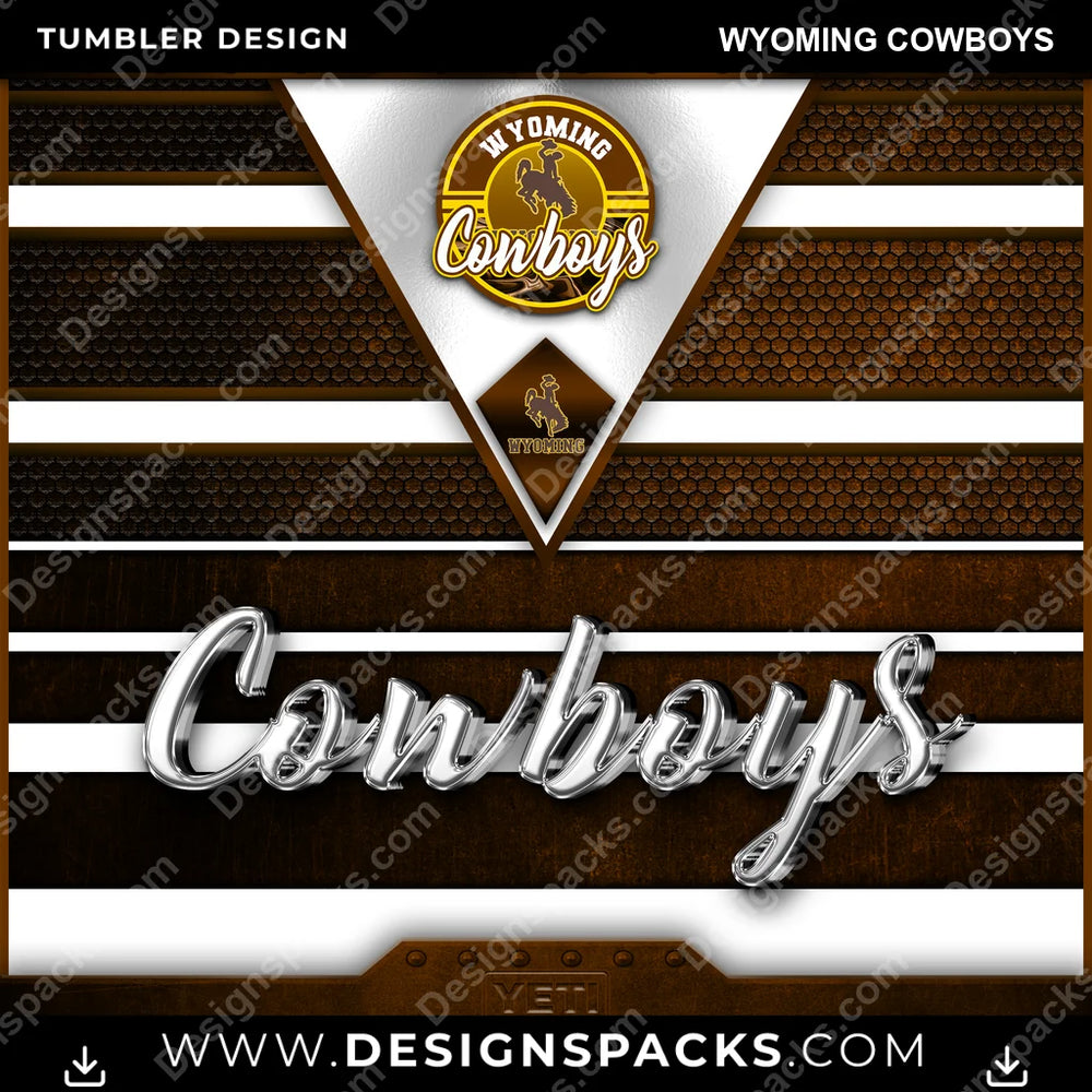 College Sport YETI Wyoming Cowboys NCAA College Sport Tumbler Digital Wrap Design Download