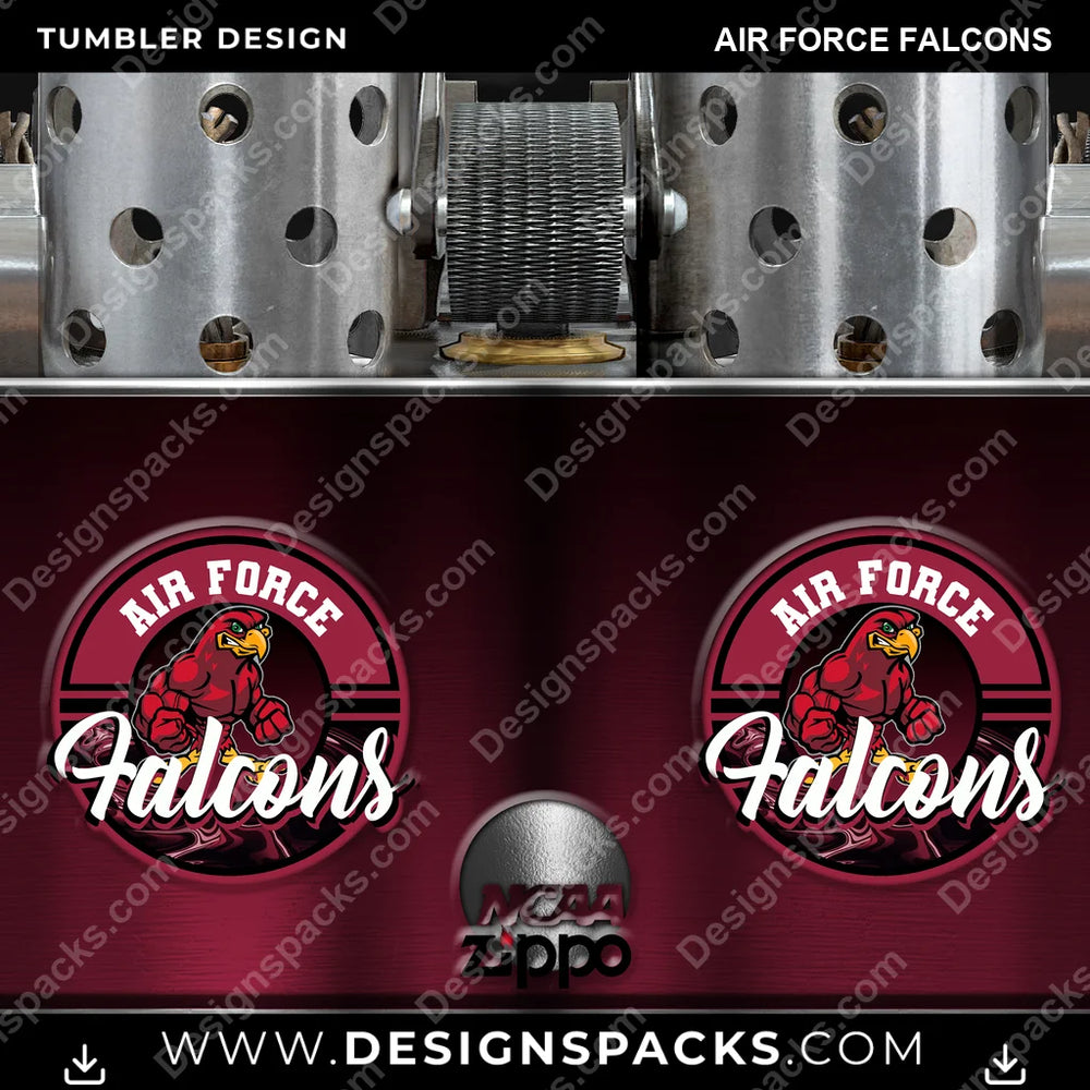 College Sport Zippo Lighter Air Force Falcons NCAA College Sport Tumbler Digital Wrap Design Download