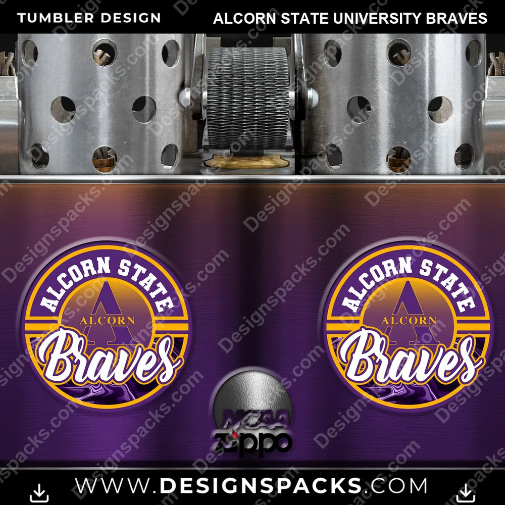 College Sport Zippo Lighter Alcorn State University Braves NCAA College Sport Tumbler Digital Wrap Design Download