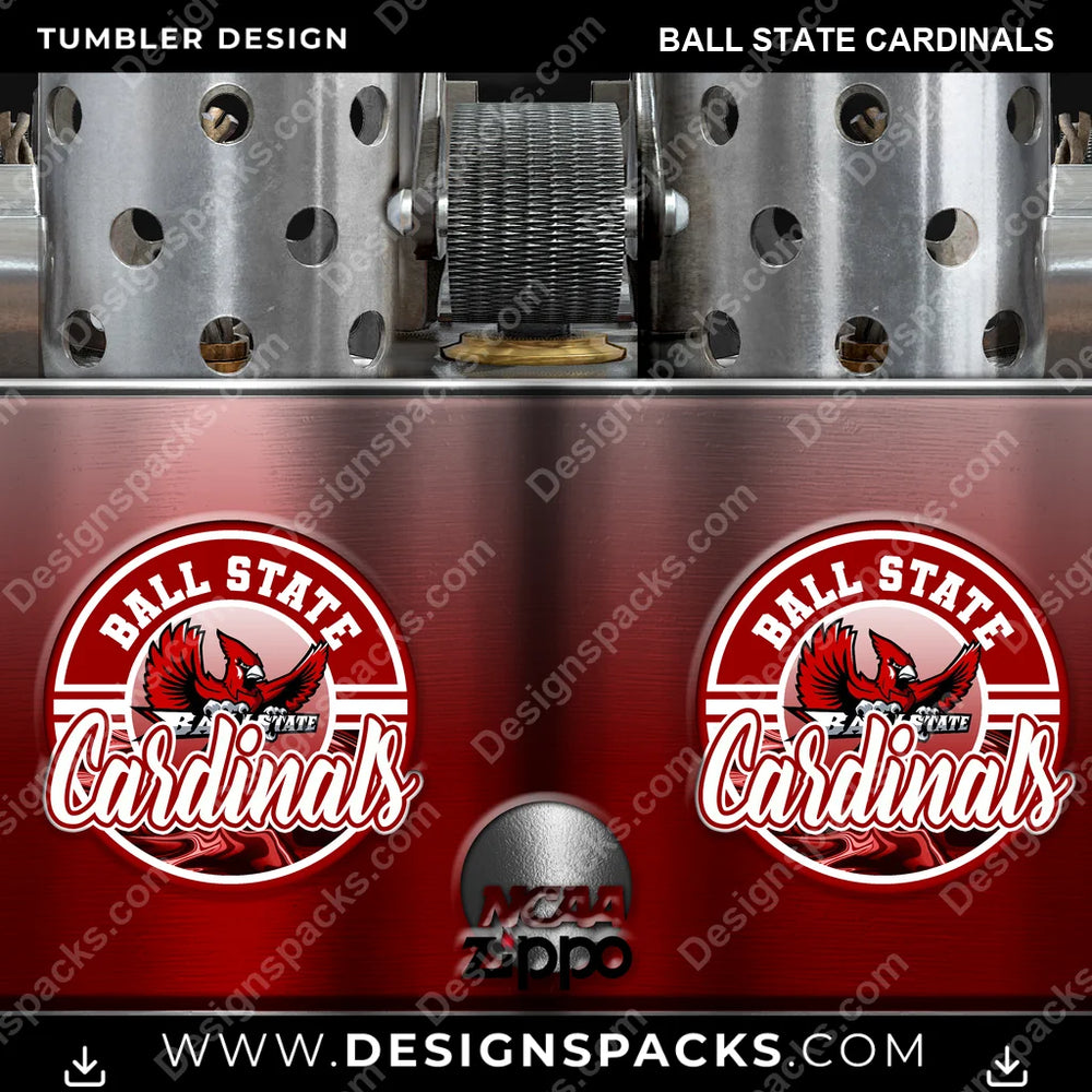 College Sport Zippo Lighter Ball State Cardinals NCAA College Sport Tumbler Digital Wrap Design Download