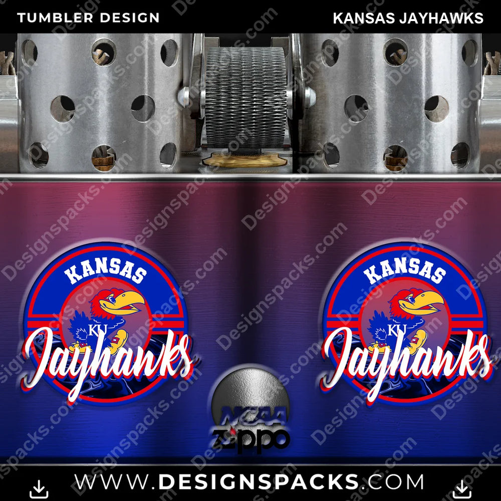College Sport Zippo Lighter Kansas Jayhawks NCAA College Sport Tumbler Digital Wrap Design Download