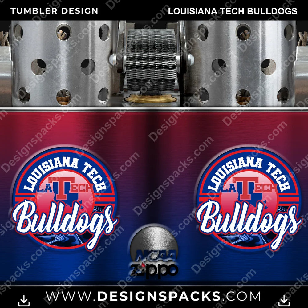 College Sport Zippo Lighter Louisiana Tech Bulldogs NCAA College Sport Tumbler Digital Wrap Design Download