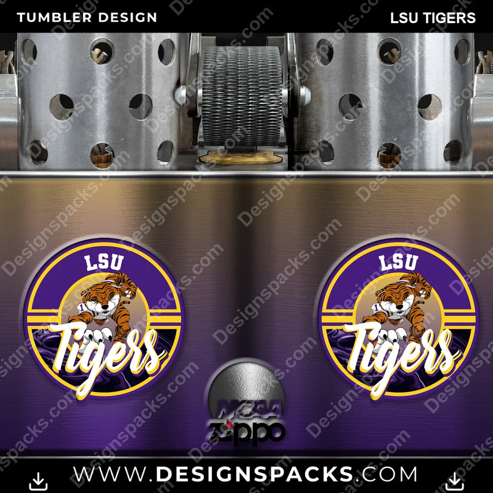 College Sport Zippo Lighter LSU Tigers NCAA College Sport Tumbler Digital Wrap Design Download