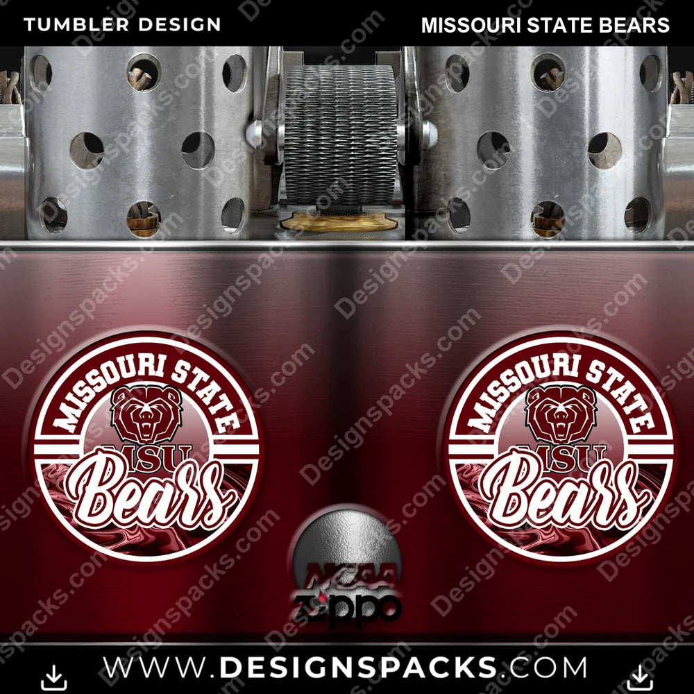 College Sport Zippo Lighter Missouri State Bears NCAA College Sport Tumbler Digital Wrap Design Download