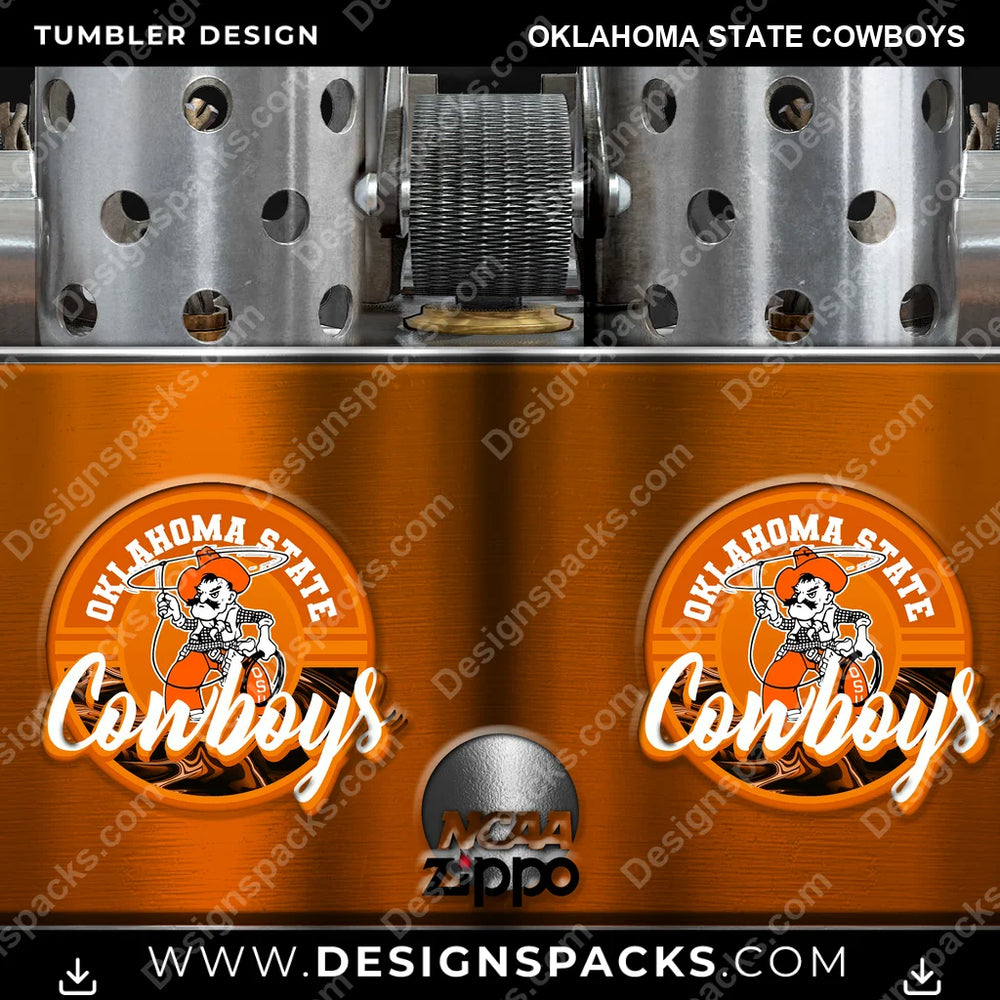 College Sport Zippo Lighter Oklahoma State Cowboys NCAA College Sport Tumbler Digital Wrap Design Download