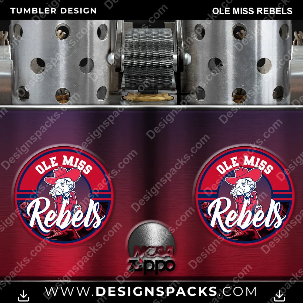 College Sport Zippo Lighter Ole Miss Rebels NCAA College Sport Tumbler Digital Wrap Design Download