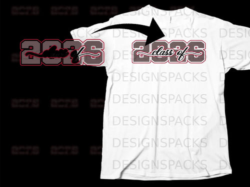 White t-shirt with a graphic design that says 