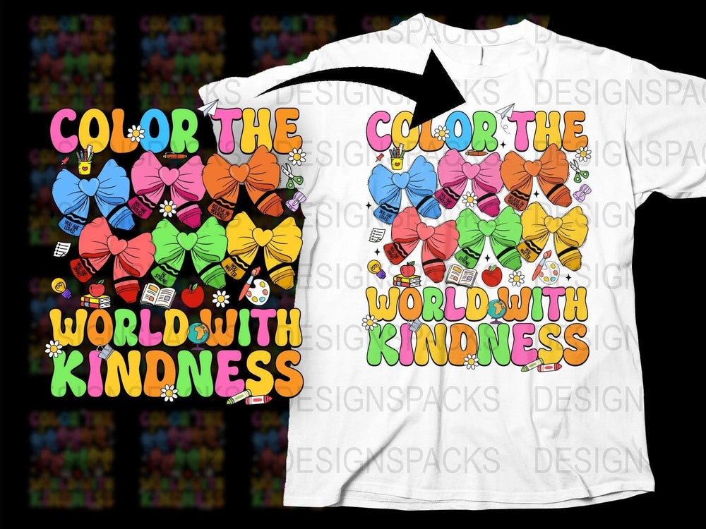 Colorful Butterfly T-Shirt, Color the World with Kindness, Positive Message Tee, Vibrant Graphic Shirt for All Ages
