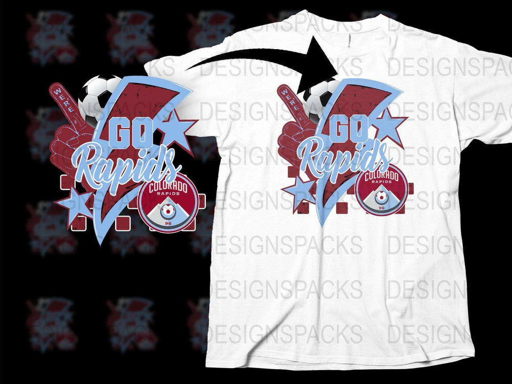 Colorado Rapids Go Rapids MLS Soccer Team Fan Png Digital Download
