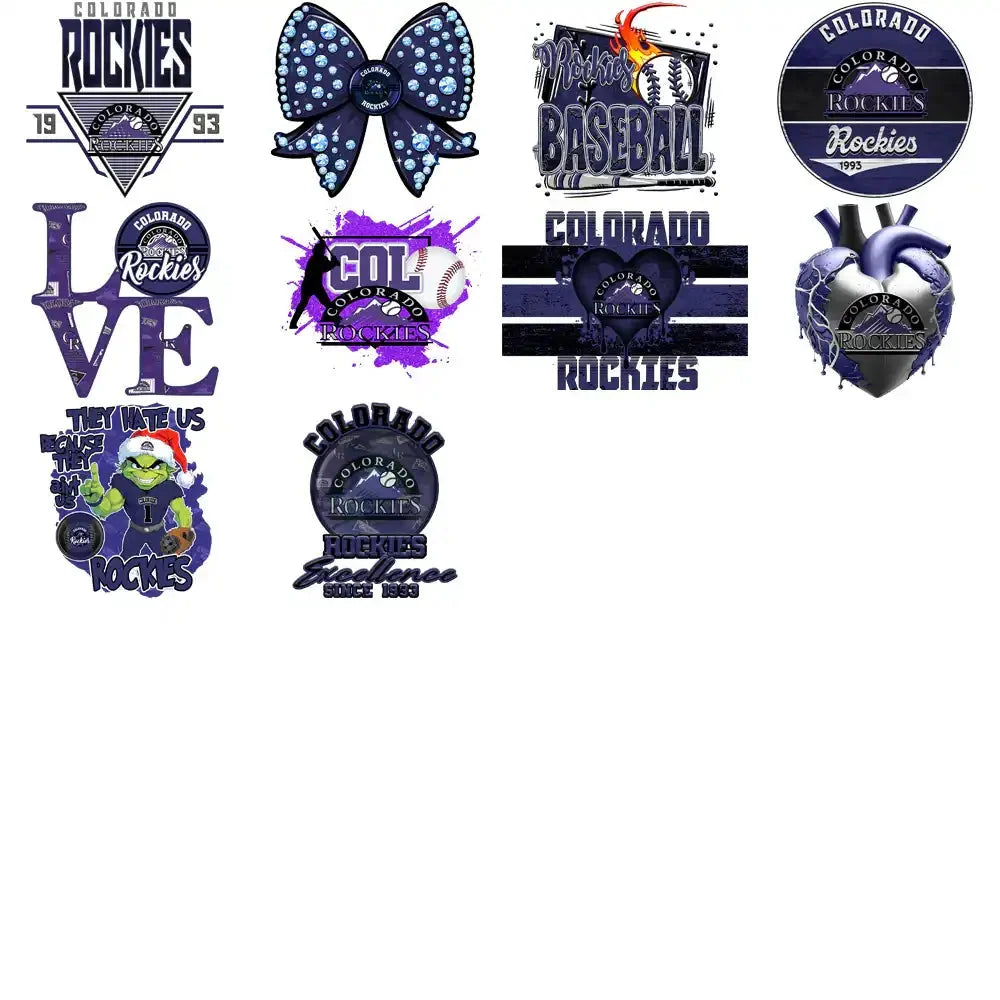 68 Colorado Rockies Baseball Designs Bundle PNG