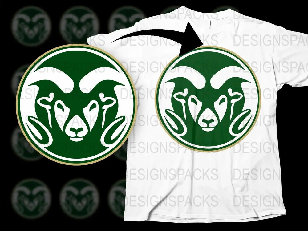 Colorado State Rams College Football Png Digital Download