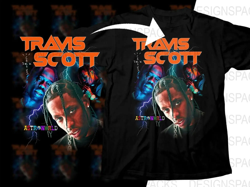 Colorful Astroworld Graphic Travis Scott Png Digital Download