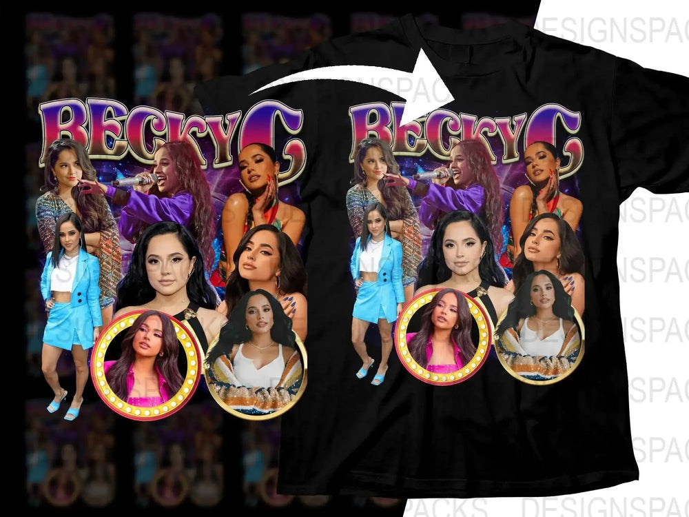 Colorful Becky G Bootleg Design Png Digital Download