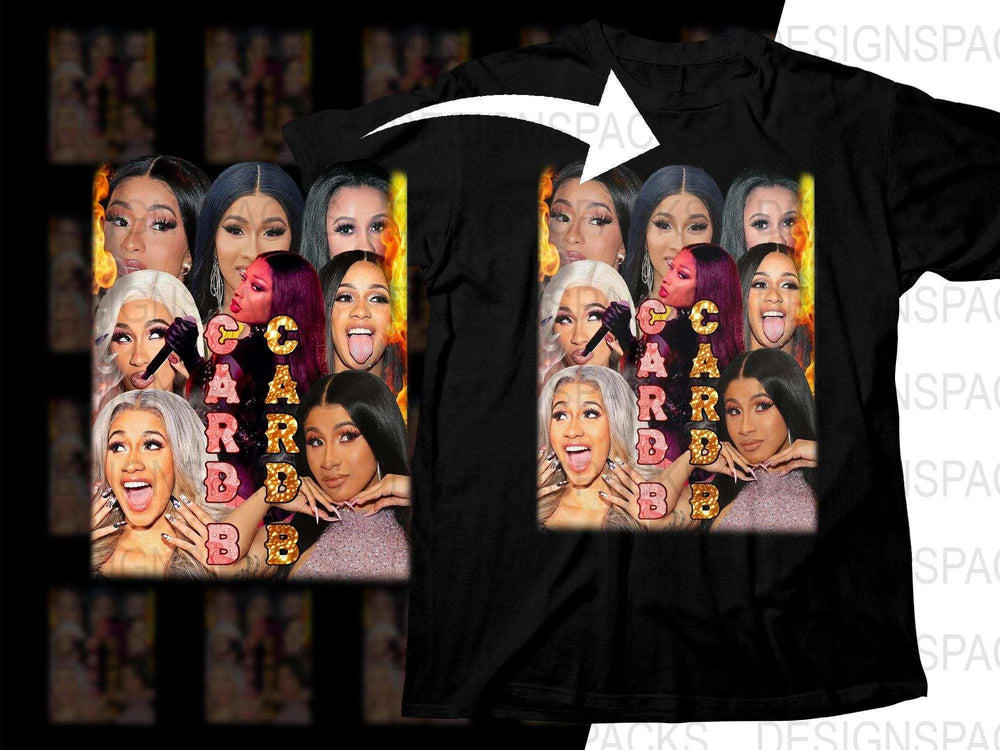 Colorful Cardi B Concert Inspired Graphic Png Digital Download