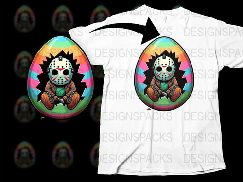 Colorful Easter Day Jason Voorhees Png Digital Download