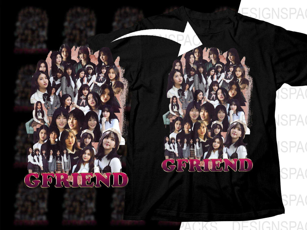 Colorful GFRIEND Band Design Kpop Music Music Halftone Png Digital Download