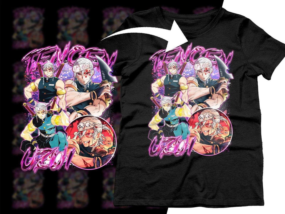 Colorful Tengen Uzui Design Anime Themed Graphic Png Digital DOWNLOAD