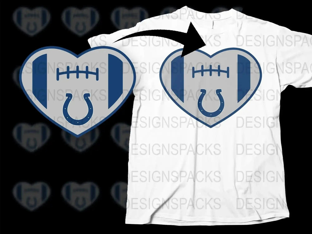 Men's Sports T-Shirt, Football Heart Love Graphic Tee, Casual Athletic Shirt, Gift for Sports Fans, Unique Design Top, White Cotton