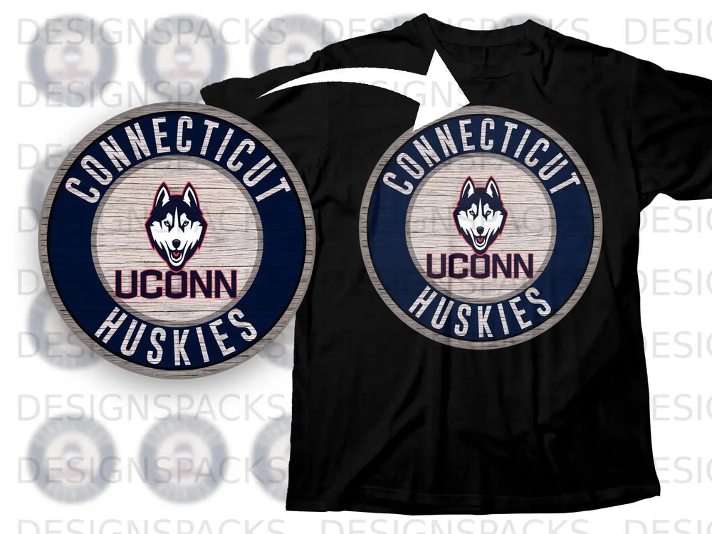 Connecticut Huskies UCONN Logo Black T-Shirt Product