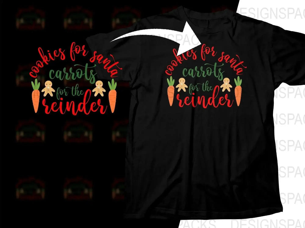 Cookies for Santa Carrots for the Reindeer Png Digital Download