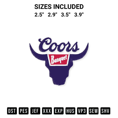 Coors Banquet Rodeo Embroidery Design