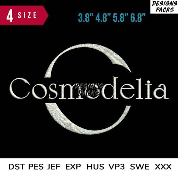 Cosmedelia embroidery design in 4 sizes, compatible with DST PES JEF formats for instant download