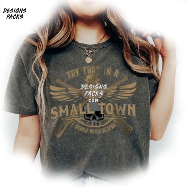 Country Music Cut American Flag Quote Try That In A Small Town Png Design