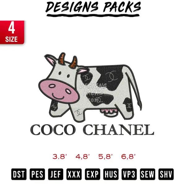 Cow Coco Embroidery Design 