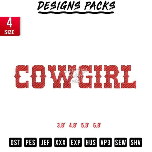Cowgirl Embroidery Design 